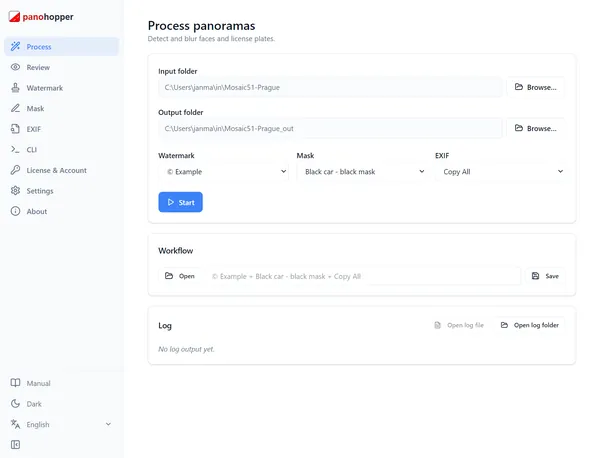 Process screen