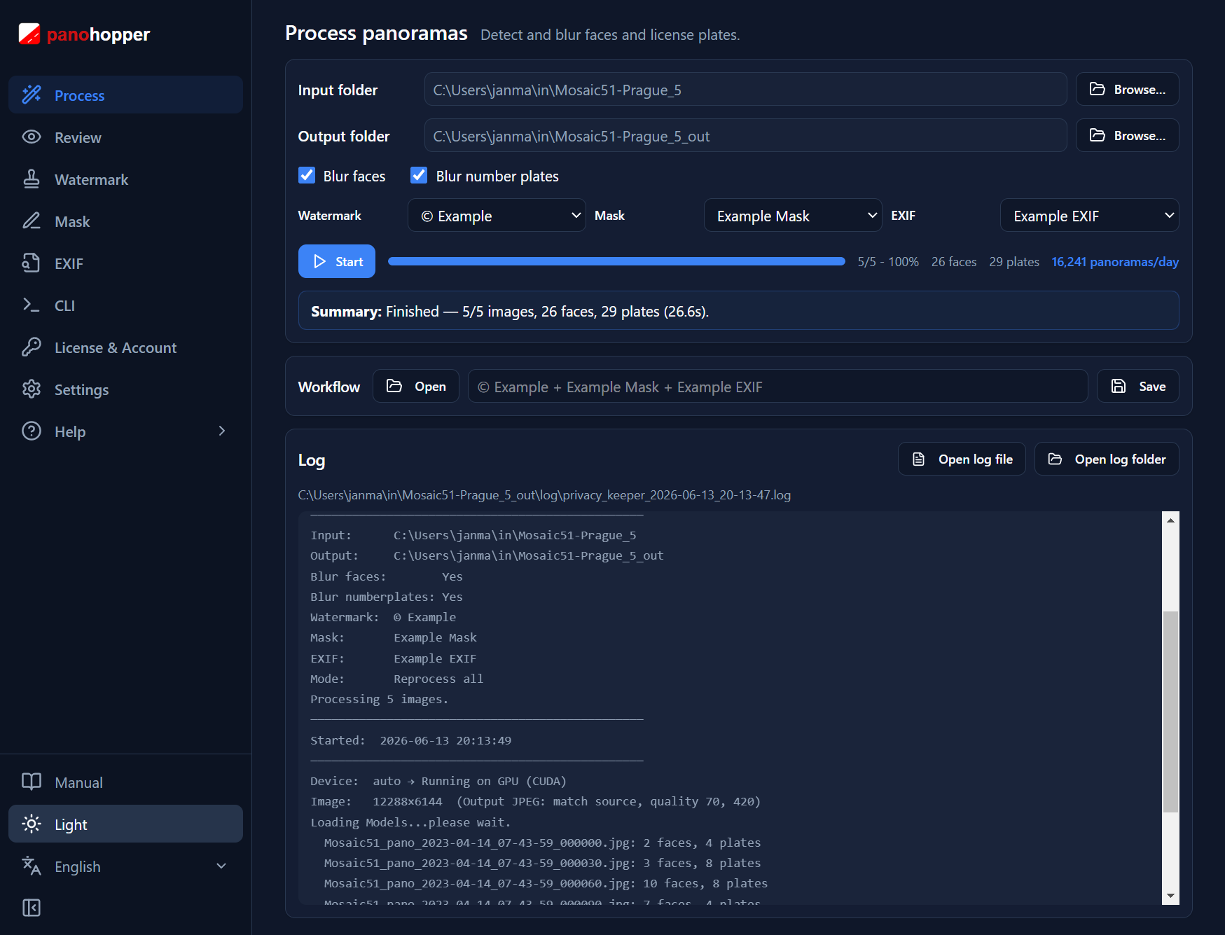 Privacy Keeper Process screen in dark mode
