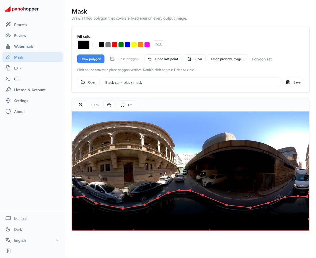 Privacy Keeper mask editor — hide static rig and equipment areas